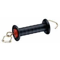 Produktbild von Kerbl Weidzaun-Torgriff aus Kunststoff mit Bandanschluss 40mm und Haken in Schwarz