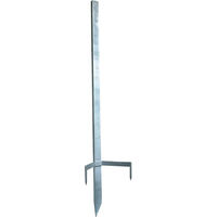 Produktbild von Kerbl Zaunpfahl aus Metall silberfarben mehrfach verzinkt für maximal 3 Aufroller - 120 cm