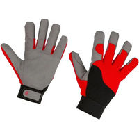 Produktbild von Kerbl Zelos Werkstatt-Handschuhe aus Stoff in Grau Größe M