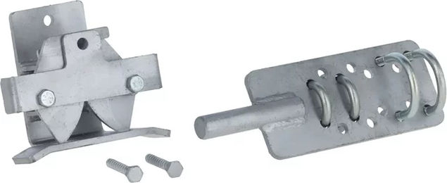 Kerbl Zweihandverschlussplatte für Weidetore aus Metall in Silber/Grau – Bild 1 von 1
