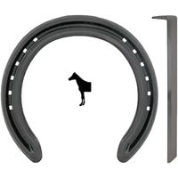 Produktbild von Kerckhaert Kings Dr Vorderhuf Hufeisen aus Edelstahl mit 1 Stift für Ponys in Schwarz