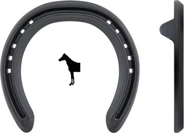 Produktbild von Kerckhaert Kings Extra Sound Plus Vorderhuf Hufeisen mit 2 Pins Schwarz Taille 32