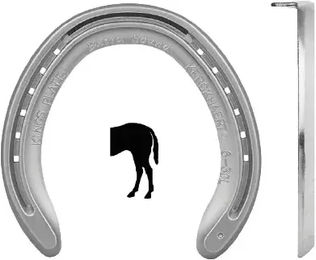 Produktbild von Kerckhaert Kings Plate Extra Hinterhuf Hufeisen mit 1 Nagel Silber Metall Größe 30