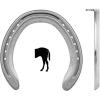 Produktbild von Kerckhaert Kings Plate Hinterhuf Hufeisen mit 1 Nagel Größe 29 Silber