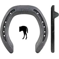 Produktbild von Kerckhaert Malaysian Horseshoes Fitzwygram Hufeisen mit 2 Rückklappen Größe 4 Grau