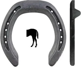 Produktbild von Kerckhaert Malaysian Horseshoes Fitzwygram Hufeisen mit 2 Rückklappen Größe 6 Grau