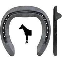 Produktbild von Kerckhaert Malaysian Horseshoes Fitzwygram Hufeisen mit 2 Vorderstegen aus Metall in Grau