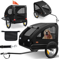 Produktbild von KESSER Boxer 2-in-1 Hundeanhänger und Hundebuggy für Hunde, groß, 250L Volumen, Schwarz, aus wasserabweisendem Oxford-Gewebe, klappbar, bis 45kg Belastbarkeit