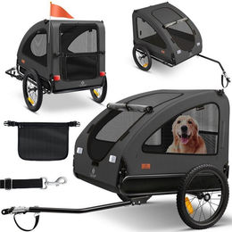 KESSER Boxer 2-in-1 Hundeanhänger und Hundebuggy für Hunde mit 250L Volumen aus wasserabweisendem Oxford-Gewebe bis 45kg Belastbarkeit – Bild 1 von 5
