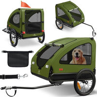 Produktbild von KESSER Boxer 2-in-1 Hundeanhänger und Hundebuggy für Hunde mit 250L Volumen aus wasserabweisendem Oxford-Gewebe in Grün