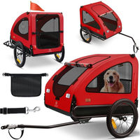 Produktbild von KESSER Boxer 2-in-1 Hundeanhänger und Hundebuggy für Hunde mit 250L Volumen aus wasserabweisendem Oxford-Gewebe in Rot