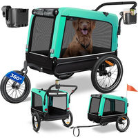 Produktbild von KESSER Boxer 3-in-1 Hundeanhänger für Hundebuggy und Fahrradanhänger in Türkis mit 240 Liter Volumen und Oxford-Gewebe