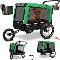 Produktbild von KESSER Boxer 3-in-1 Hundeanhänger für Hundebuggy und Fahrradanhänger mit 240 Liter Volumen aus Oxford-Gewebe in Grün