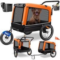 Produktbild von KESSER Boxer 3-in-1 Hundeanhänger für Hundebuggy und Fahrradanhänger Orange mit 240 Liter Volumen und 40 kg Belastbarkeit