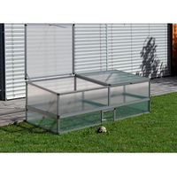 Produktbild von KGT Kleintiergehege Frühbeet 210 aus Aluminium in Silber, 205 x 91 x 26 cm