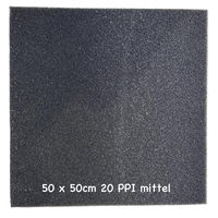 Produktbild von KH Filterschaum Schwarz für Teich und Aquarium 50x50x3 cm 20 PPI