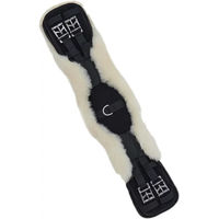 Produktbild von Kieffer Air-tex Pferdetrainingsgurt aus Leder mit Lambskin in Schwarz
