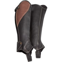 Produktbild von Kieffer Arlene Bicolor Mini-Chaps aus Leder für Pferde in Schwarz-Braun Größe S