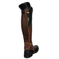 Produktbild von Kieffer Arlene Bicolor Mini-Chaps aus Leder für Reiter Unisex Braun Schwarz Größe L