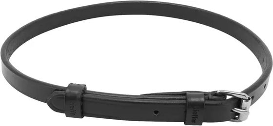 Produktbild von Kieffer Belinda Ligne Ergonomique Zaumzeug aus Leder mit verchromten Accessoires in Schwarz für Pferde