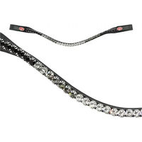Produktbild von Kieffer Braut Reitkette Schatten Diamant Flexiloop Luxe Curved Browband Schwarz