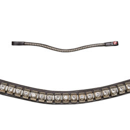 Produktbild von Kieffer Crystal Clincher Stirnriemen für Warmblut Trense Schwarz