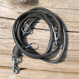 Kieffer Dressur-Hundeleine Ultrasoft Leder Schwarz 200 cm Führleine - 200 cm – Bild 1 von 3