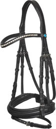 Produktbild von Kieffer Essentials Lara Curved Browband Pony Leder Schwarz