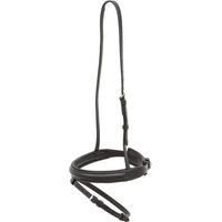 Produktbild von Kieffer Flash Comfort I Kombinierte Nasenriemen für Pferde aus Leder mit Messing-Schlaufen Schwarz