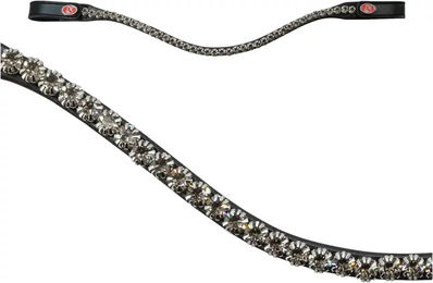 Produktbild von Kieffer Flexiloop Luxe Curved Browband gefüttert für Vollblut Pferde Stirnband
