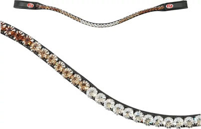 Produktbild von Kieffer Flexiloop Luxe Reitkette mit Topas-Schmuck für Vollblut in Schwarz oder Grau