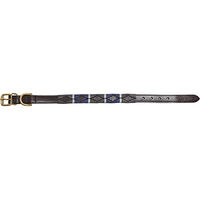 Produktbild von Kieffer Hunde Leder Halsband Buenos Aires Schwarz mit Messingbeschlägen 47 cm