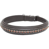 Produktbild von Kieffer Hundehalsband Ultrasoft Fashion Chain aus Leder in Light Brown Stones