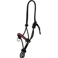 Produktbild von Kieffer Knotenhalfter Ruby aus Nylon in Schwarz Rot Silber für Vollblut