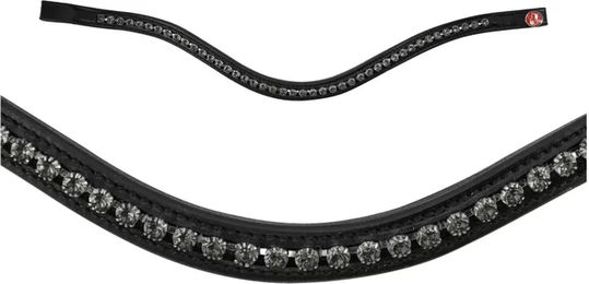 Produktbild von Kieffer Paris Doppeltes Vorderzeug für Pferde aus Leder in Curved Shape
