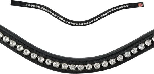 Produktbild von Kieffer Paris Doppeltes Zaumzeug Vorderzeug Curved Shape aus Leder für Vollblut Pferde