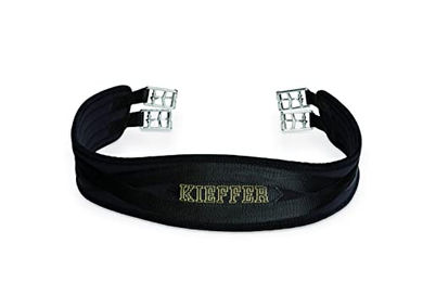 Kieffer Sattelgurt Air-Tex aus Nylon in Schwarz 125 cm ohne Elastik - 125 cm – Bild 1 von 6