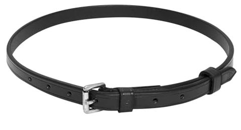 Kieffer Sperriemen Belinda Ligne Ergonomique aus Leder mit Chromschnallen in Schwarz/Silber für Vollblut Pferde – Bild 1 von 2