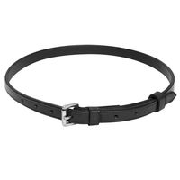 Produktbild von Kieffer Sperriemen Belinda Ligne Ergonomique aus Leder mit Chromschnallen in Schwarz/Silber für Vollblut Pferde