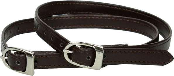 Kieffer Sporenriemen SECU aus Leder in Braun mit Edelstahlschnallen – Bild 1 von 5