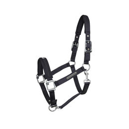 Kieffer Stallhalfter Satin Shine aus Nylon für Warmblut in Schwarz – Bild 1 von 4