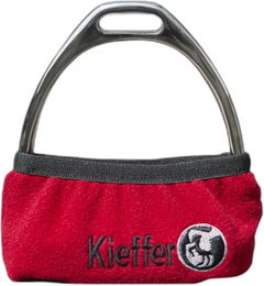Produktbild von Kieffer Steigbügelüberzug aus Fleece in Rot für Pferde