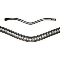Produktbild von Kieffer Stirnband Amy Ultrasoft Curved Browband Schwarz für Vollblut Pferde