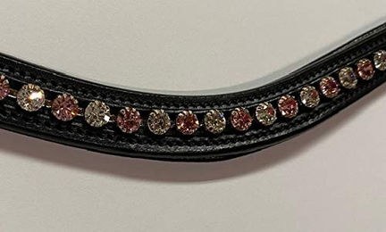 Kieffer Stirnband Collection Crystal Rose für Warmblut Pferde – Bild 1 von 3