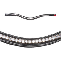 Produktbild von Kieffer Stirnband Crystal Classic für Warmblut Pferde aus Leder in Schwarz