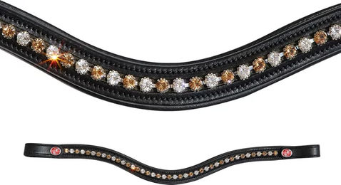 Produktbild von Kieffer Stirnband FlexiLoop für Pferde aus Leder in Schwarz