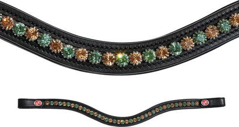 Produktbild von Kieffer Stirnband FlexiLoop für Pferde aus Leder in Schwarz