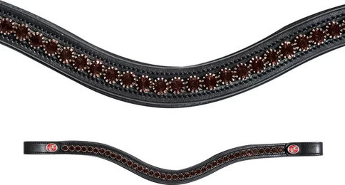 Produktbild von Kieffer Stirnband FlexiLoop für Pferde aus Leder in Schwarz