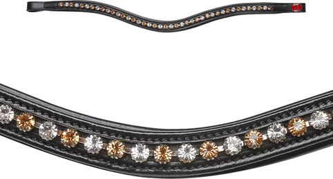 Kieffer Stirnband für Pferde aus Kunstleder in Schwarz – Bild 1 von 1