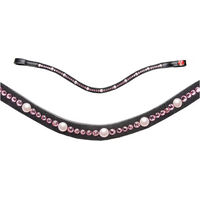 Produktbild von Kieffer Stirnband Priya für Pferde aus Leder in Schwarz oder Rosa